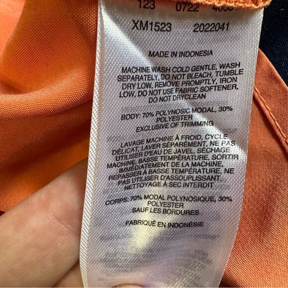 Columbia Men's Vibrant Orange Lizard Print Button Up Shirt XXL - Picture 6 of 7